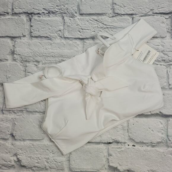 NWT ETE Oia Off-Shoulder White Bikini Top size Large - Picture 2 of 13